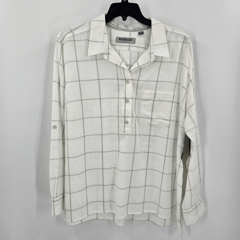 Ridgecut Weekend Popover Shirt Womens XL Green New